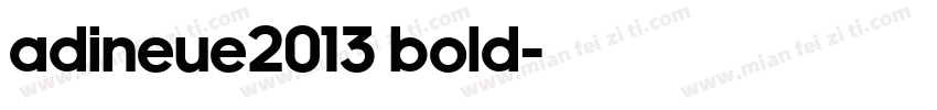 adineue2013 bold字体转换